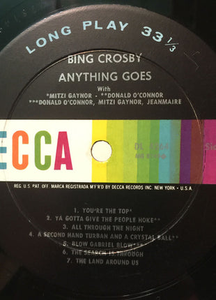Bing Crosby : Anything Goes (LP, Album, Mono, Pin)