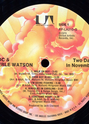 Doc & Merle Watson : Two Days In November (LP, Album, RE)