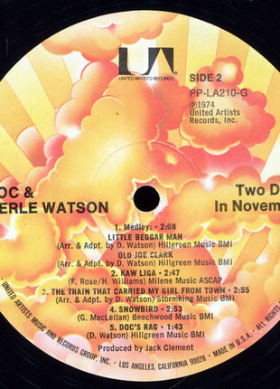 Doc & Merle Watson : Two Days In November (LP, Album, RE)