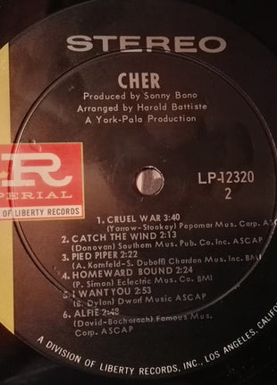 Cher : Chér (LP, Album, Ind)