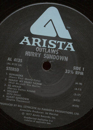Outlaws : Hurry Sundown (LP, Album)