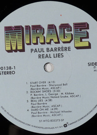 Paul Barrere : Real Lies (LP, Album)