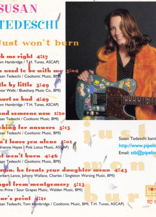 Susan Tedeschi : Just Won't Burn (CD, Album, RP, UML)