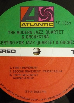 The Modern Jazz Quartet : The Modern Jazz Quartet & Orchestra (LP, RP)