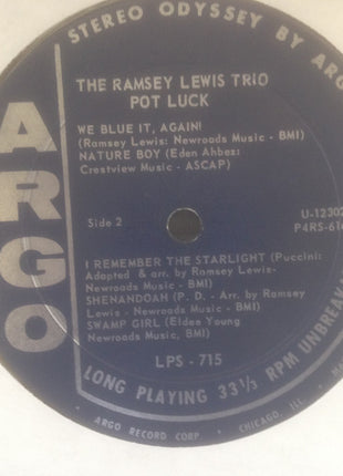The Ramsey Lewis Trio : Pot Luck (LP, Album, Ind)
