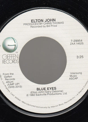 Elton John : Blue Eyes (7", Single, Win)