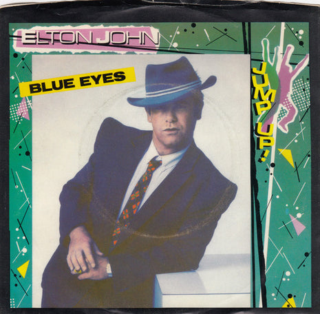 Elton John : Blue Eyes (7", Single, Win)