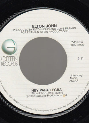 Elton John : Blue Eyes (7", Single, Win)