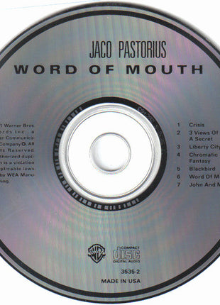 Jaco Pastorius : Word Of Mouth (CD, Album, RE)