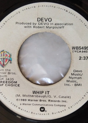 Devo : Whip It / Turn Around (7", Single, Win)
