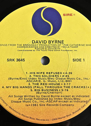 David Byrne : Songs From The Broadway Production Of "The Catherine Wheel" (LP, Album, Los)