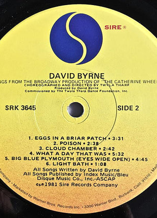 David Byrne : Songs From The Broadway Production Of "The Catherine Wheel" (LP, Album, Los)