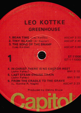 Leo Kottke : Greenhouse (LP, Album, RP, Win)