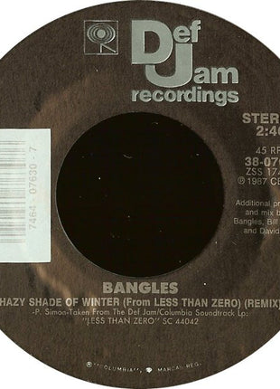 Bangles : Hazy Shade Of Winter  (7", Single, Styrene)