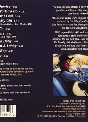 Jimmy Thackery & The Drivers : Drive To Survive (CD, Album)