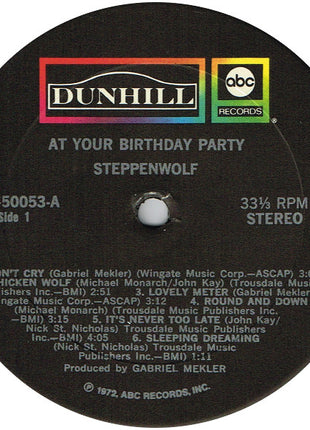 Steppenwolf : At Your Birthday Party (LP, Album, RE, Gat)