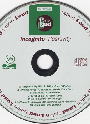 Incognito : Positivity (CD, Album)