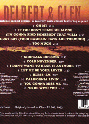 Delbert & Glen : Subject To Change (CD, Album, RE)