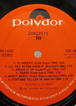 999 : Concrete (LP, Album, Pre)