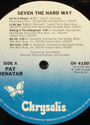 Pat Benatar : Seven The Hard Way (LP, Album, Pit)