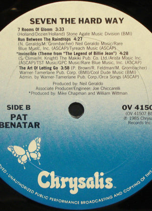 Pat Benatar : Seven The Hard Way (LP, Album, Pit)