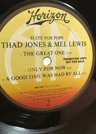 Thad Jones & Mel Lewis : Suite For Pops (LP, Album, Promo, Uni)