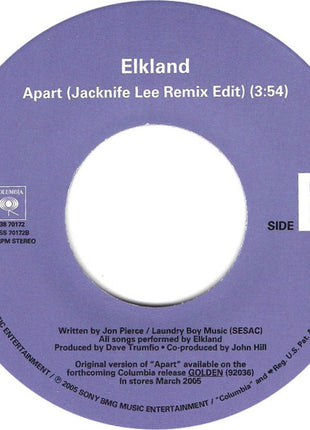 Elkland : Apart (7")