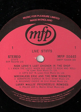 Various : Live Stiffs (LP, Album, RE)