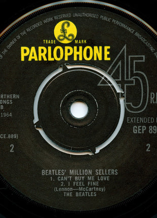 The Beatles : The Beatles' Million Sellers (7", EP, Mono, RP)