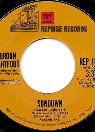 Gordon Lightfoot : Sundown (7", Single, Styrene, Pit)