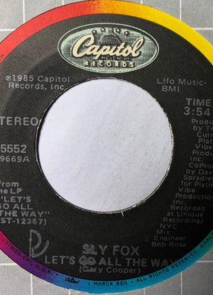 Sly Fox : Let's Go All The Way (7", Single, Jac)