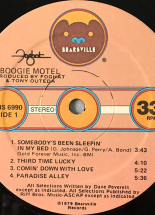 Foghat : Boogie Motel (LP, Album, Spe)