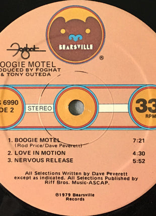 Foghat : Boogie Motel (LP, Album, Spe)