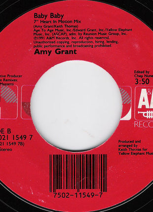 Amy Grant : Baby Baby (7", Single)