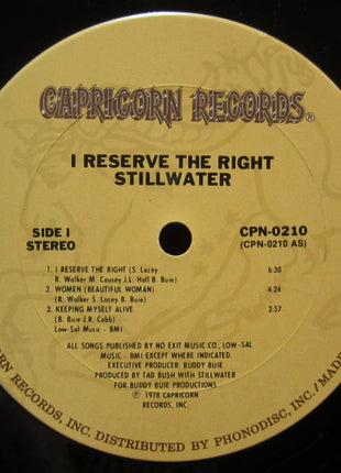 Stillwater (2) : I Reserve The Right! (LP, Album, Pit)