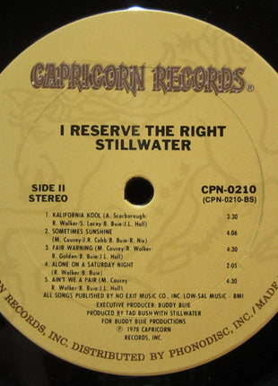 Stillwater (2) : I Reserve The Right! (LP, Album, Pit)