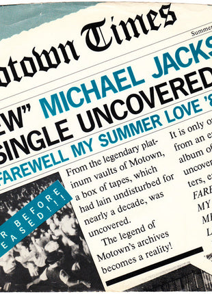 Michael Jackson : Farewell My Summer Love (7", Single)