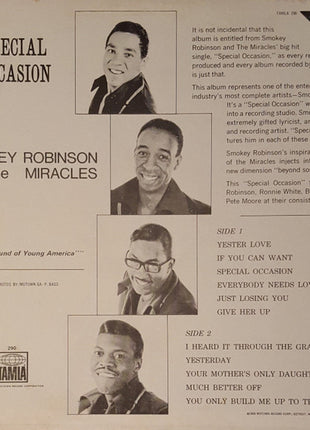 The Miracles : Special Occasion (LP, Album)