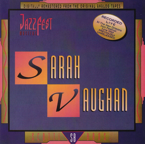Sarah Vaughan : Jazzfest Masters (CD, Album)