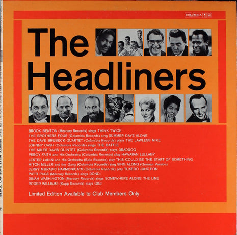 Various : The Headliners, Volume 2 (LP, Mono, Club, Ltd, Smplr)