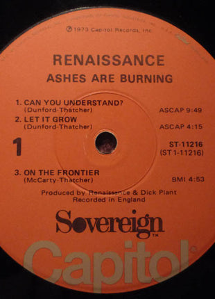 Renaissance (4) : Ashes Are Burning (LP, Album)