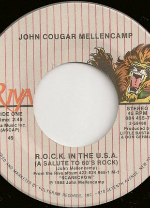 John Cougar Mellencamp : R.O.C.K. In The U.S.A. (A Salute To 60's Rock) (7", Single, 49,)