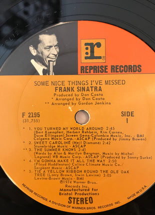 Frank Sinatra : Some Nice Things I've Missed (LP, Album, San)