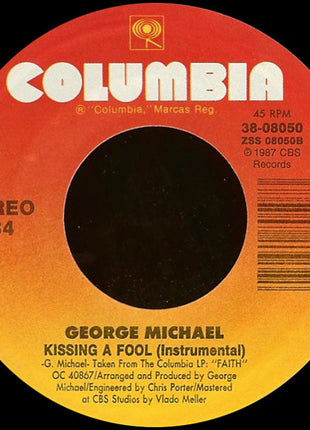 George Michael : Kissing A Fool (7", Single, Styrene, Car)