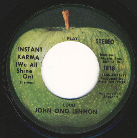 John Lennon : Instant Karma! (We All Shine On) (7", Single, Scr)