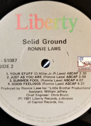 Ronnie Laws : Solid Ground (LP, Album)