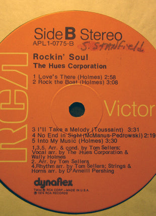 The Hues Corporation : Rockin' Soul (LP, Album)