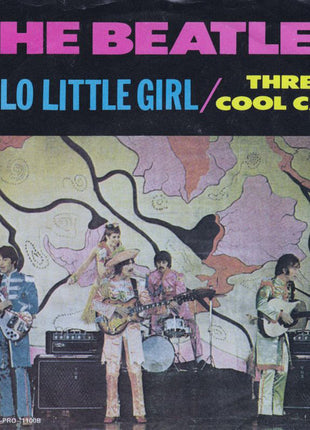 The Beatles : Three Cool Cats / Hello Little Girl (7", Mono, Promo, Unofficial, Blu)