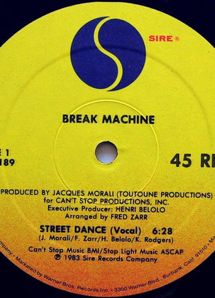 Break Machine : Street Dance (12", Maxi)