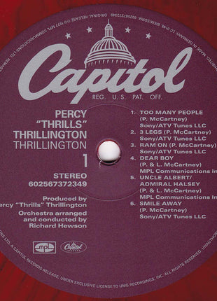 Percy Thrillington : Thrillington (LP, Album, Ltd, RE, RM, Red)